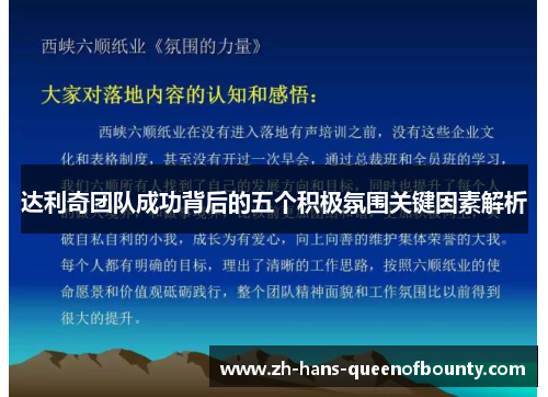 达利奇团队成功背后的五个积极氛围关键因素解析