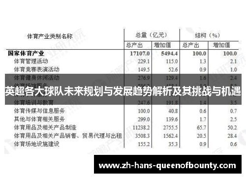 英超各大球队未来规划与发展趋势解析及其挑战与机遇